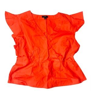 J. Crew flutter sleeve top XL